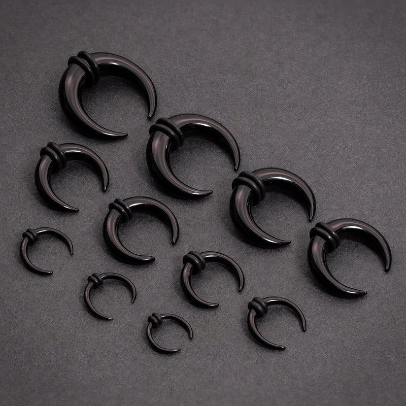 Kit pince septum en verre hypoallergénique noir