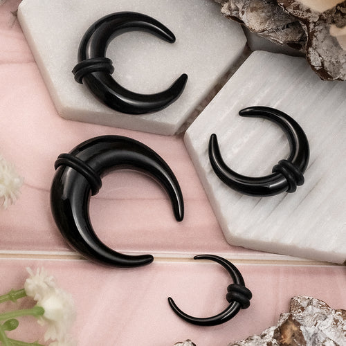 Black Glass Septum Pincher / Septum Plug