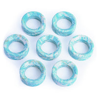 Tunnel turquoise bleu et blanc / Plug / calibre - Variation