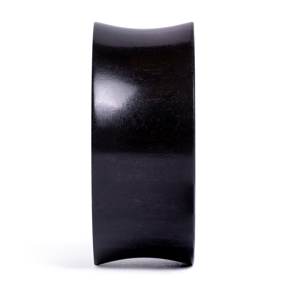 Black Ebony Wood Tunnel - Double Flare Wooden Ear Plugs / Gauges in 8mm (0g) - 30mm (1.18")
