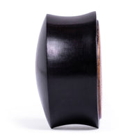 Plug en bois pour oreille étirée, incrustation ébène noir et teck