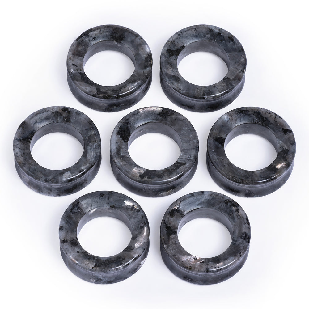 Schwarzer Labradorit Double-Flare Tunnel / Plug / Gauge