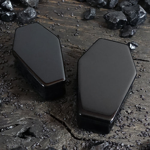 Black Coffin Glass Plug / Gauge