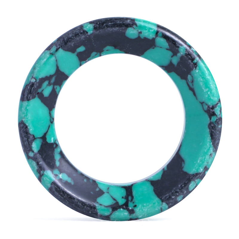 Tunnel en pierre de turquoise noir et bleu canard