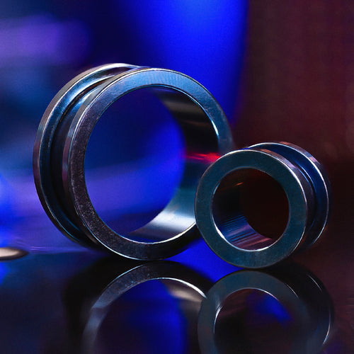 Blue Screwback Stainless Steel Tunnel