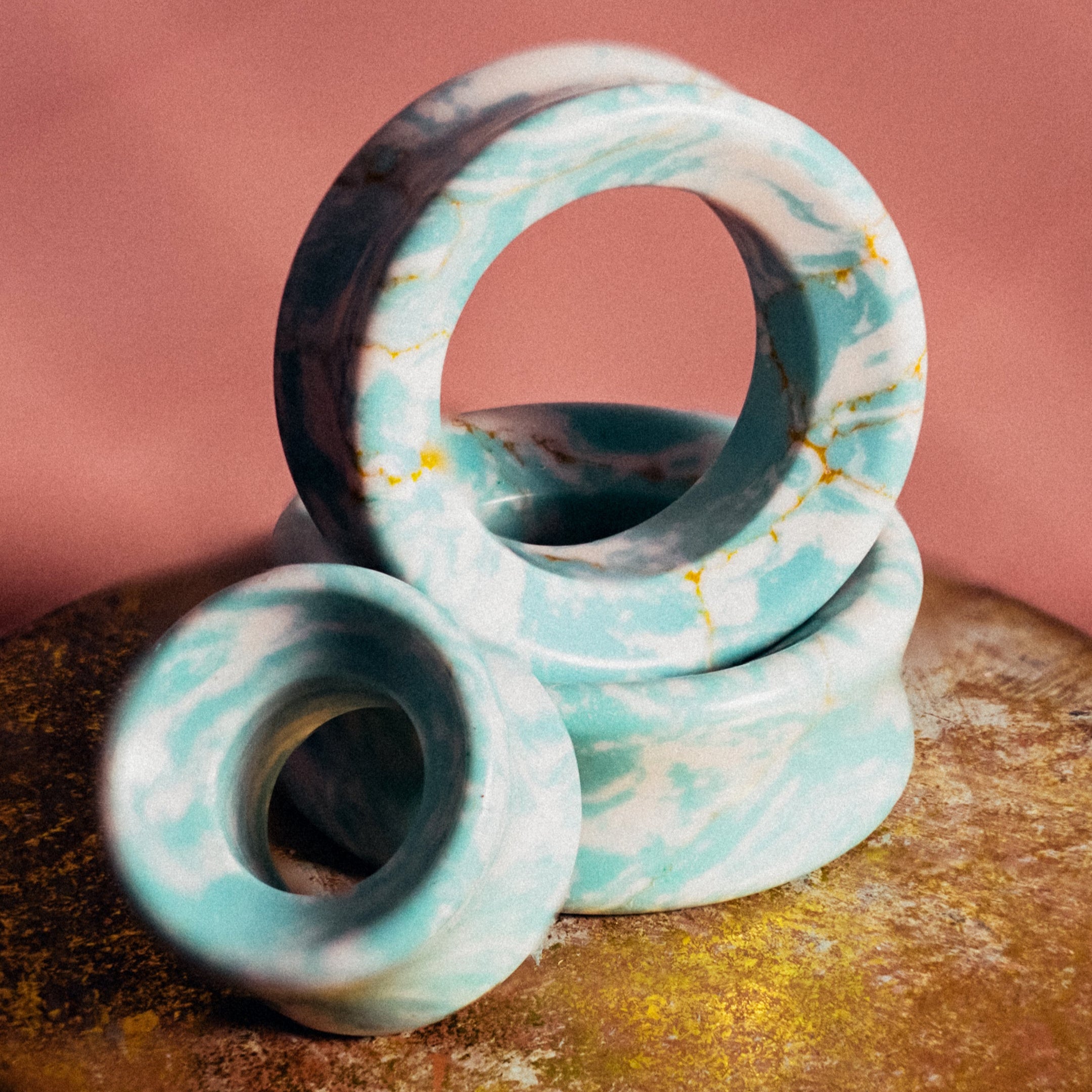 Blue & White Turquoise Stone Tunnel