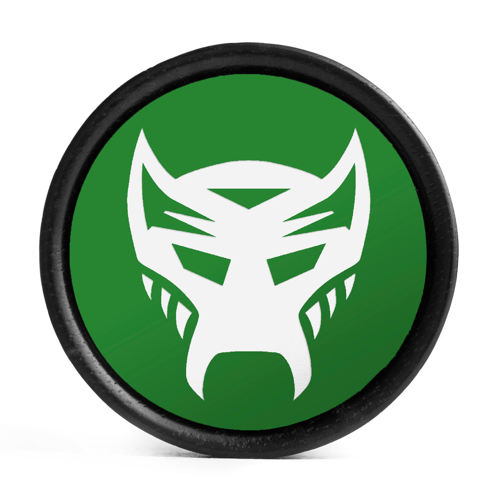 Transformers Maximals Plug / Gauge - Green & White Inlay Ebony Wood | Convex Double Flare Pair - Lasered To Order In House At Custom Plugs HQ