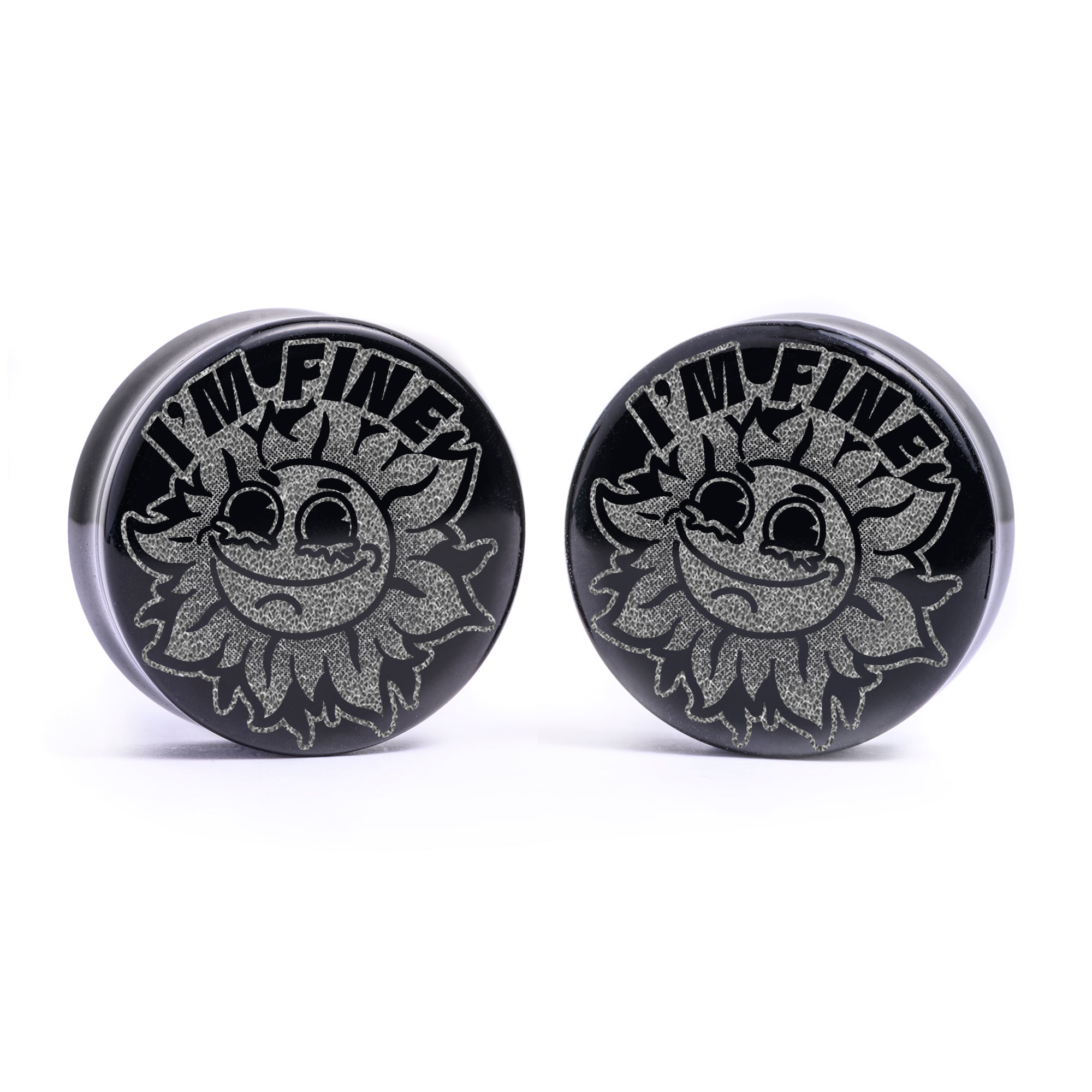 occult Black Onyx & Silver Bird Claw Earrings (Pair)