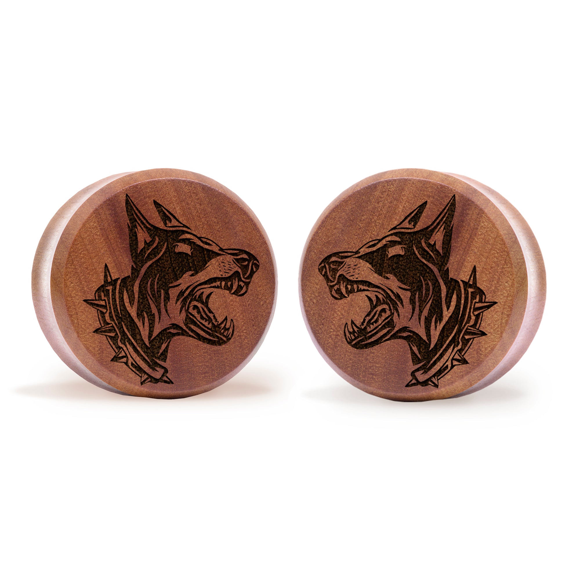 Starburst Mandala Ornamental Tattoo Plug / Gauge - Black Glass | Flat Faced Double Flare
