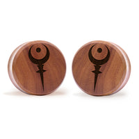 Plug / Gauge Sigil Of Hades - Bois de Saba | Face plate double évasé