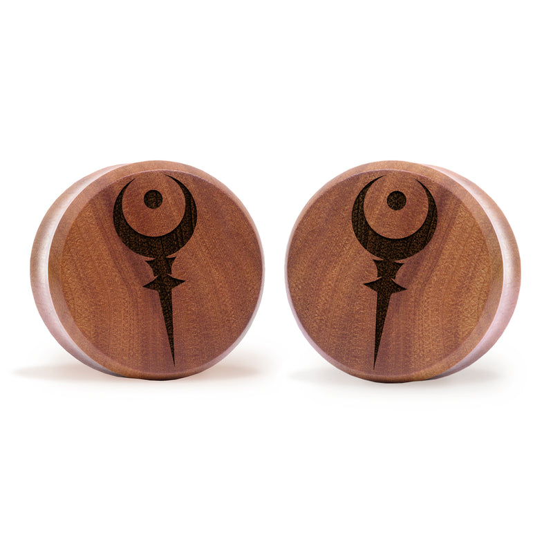 Plug / Gauge Sigil Of Hades - Bois de Saba | Face plate double évasé
