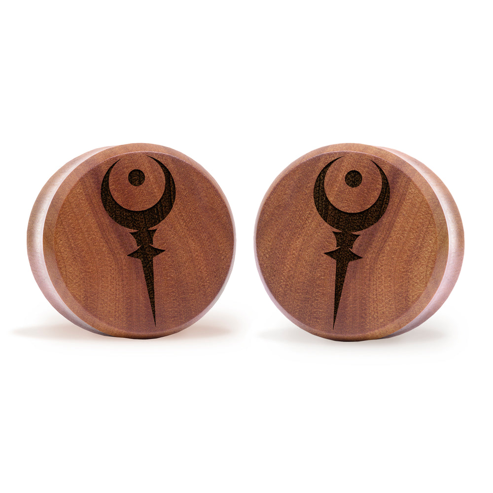 Sigil Of Hades Plug / Messgerät - Saba Holz | Flache Gesichts-Doppel-Flare