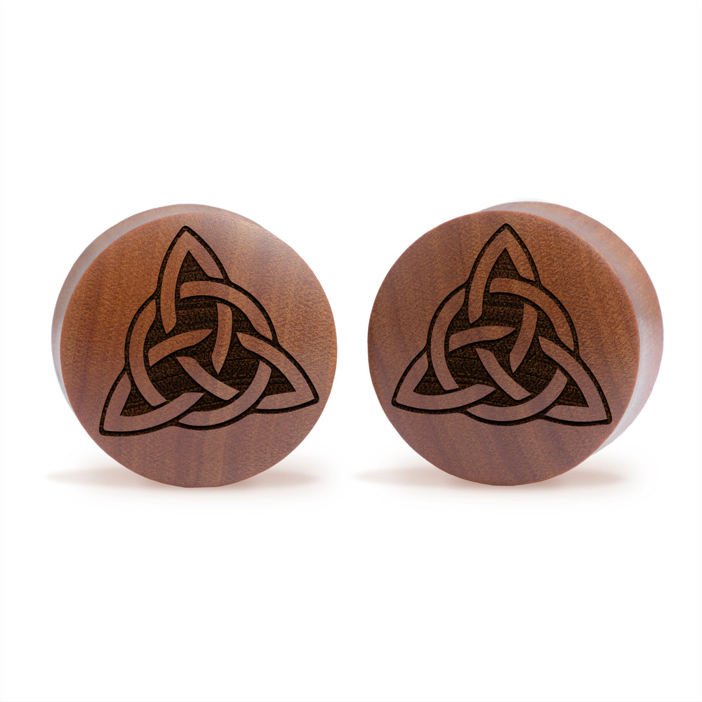 Keltischer Knoten Plug / Gauge - Saba-Holz | Konvexe Double Flare