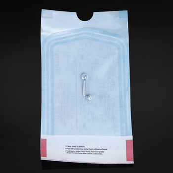 Christina Piercing Bar, Silver, Internally Threaded, Titanium, Pre-Sterilised