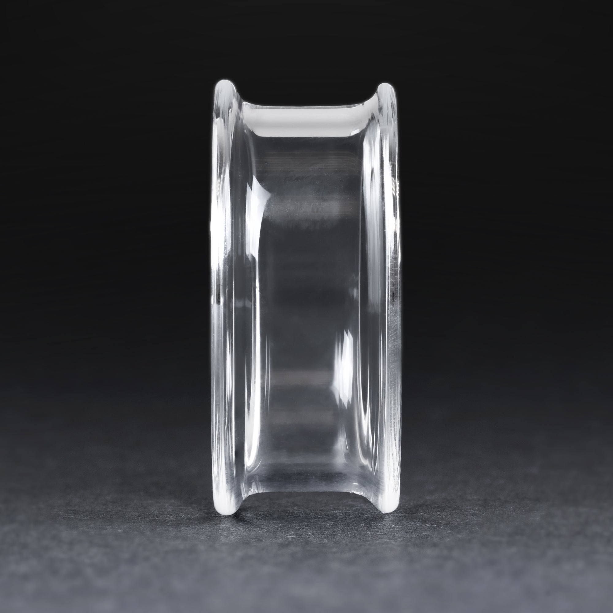 Clear Glass Double Flare Ear Tunnel