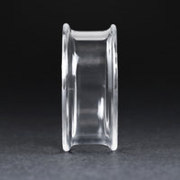Clear Glass Double Flare Ear Tunnel