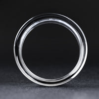 Clear Glass Tunnel Plug à simple collerette / calibre