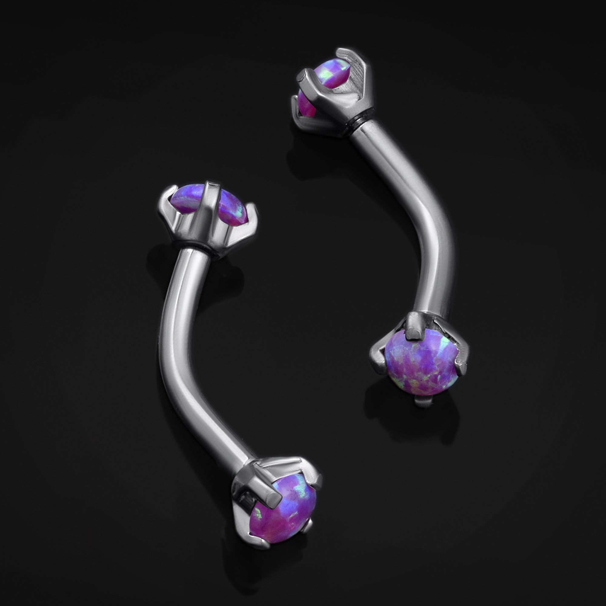 Septum Clicker, Black, Spiked Chain, Titanium