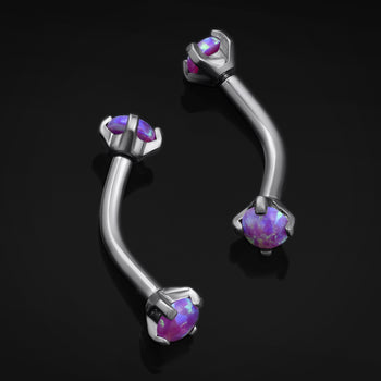 Septum-Clicker, Schwarz, Kettenglieder mit Spitzen, Titan