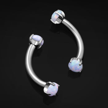Septum-Clicker, Schwarz, Kettenglieder mit Spitzen, Titan