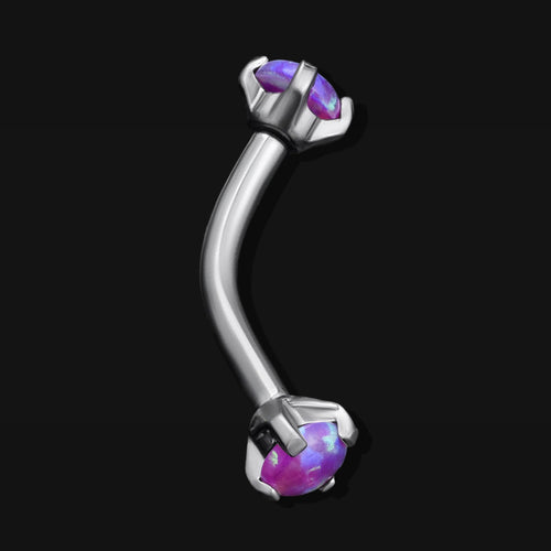 Curved Barbell, Lila Opal, Titan