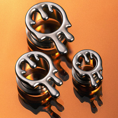 Silver Drippy Screwback Stainless Steel Tunnel