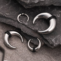 Pince septum / Plug / Gauge en métal argenté
