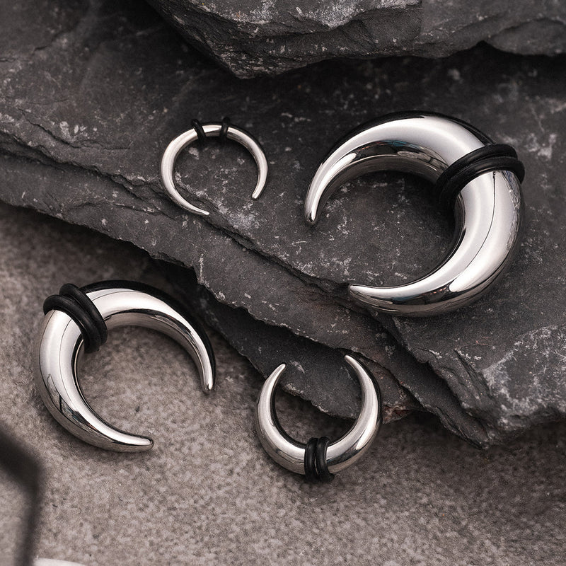 Pince septum / Plug / Gauge en métal argenté
