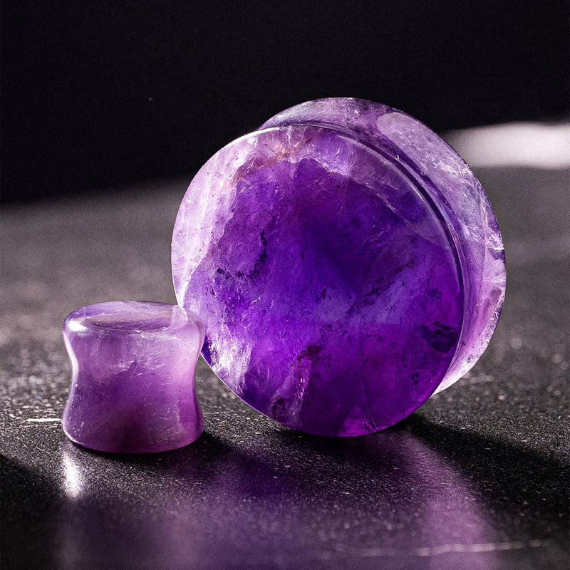 Améthyste Stone Plug / calibre
