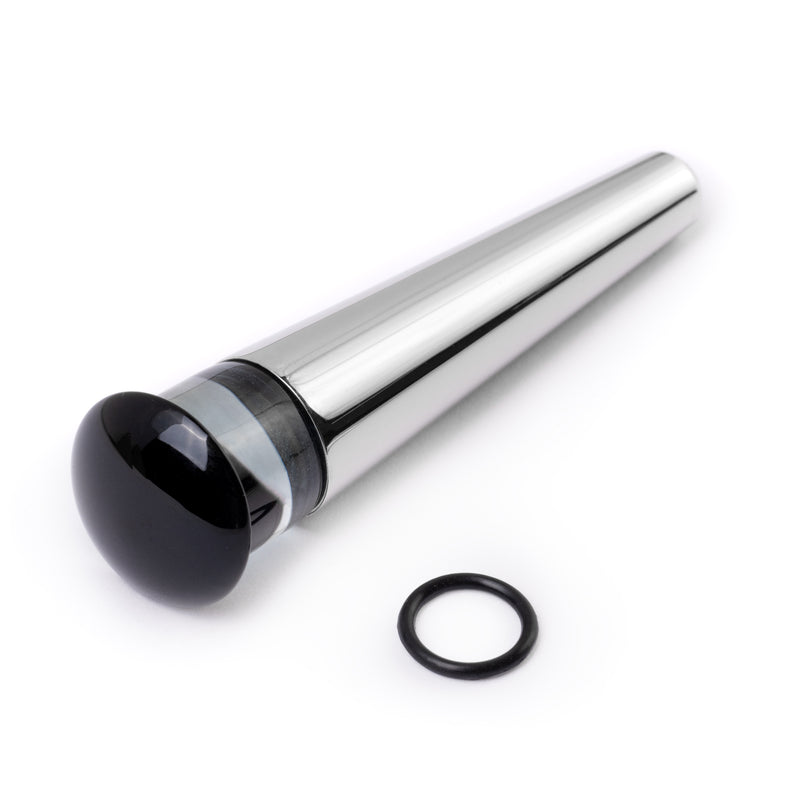 Kit d'étirement d'oreille grande taille, Taper en acier chirurgical & Plug / Gauge en verre noir transparent - 12 pièces
