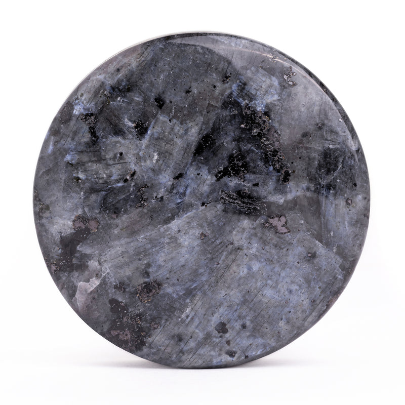 Plug / Gauge en pierre de labradorite noire