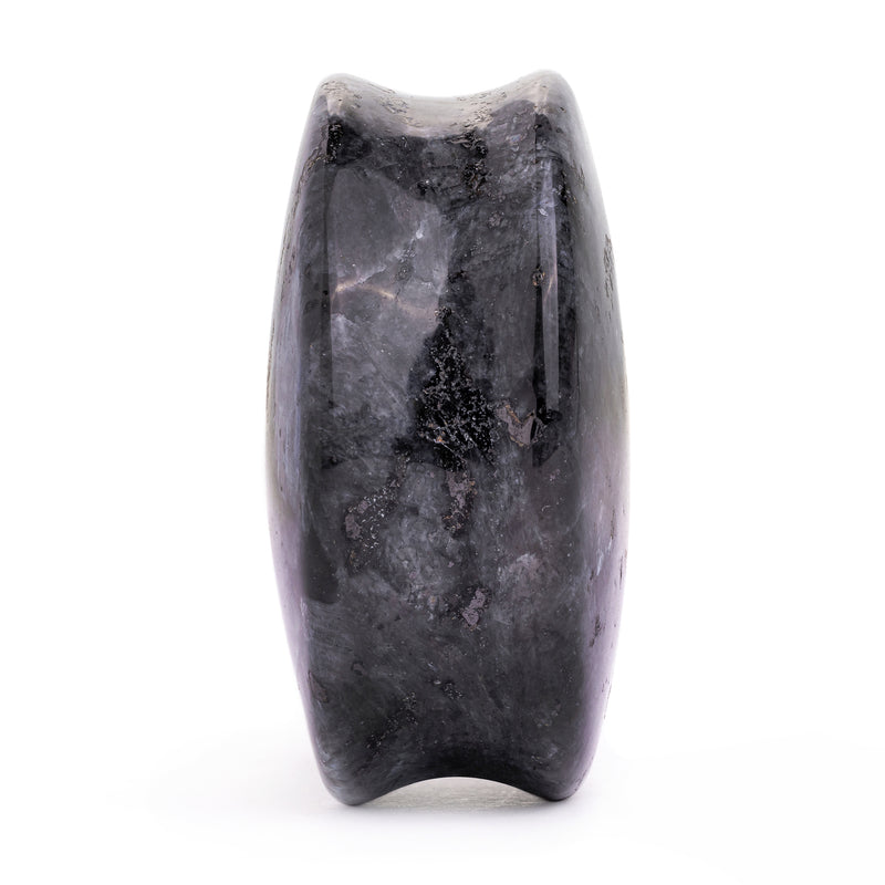 Plug / Gauge en pierre de labradorite noire