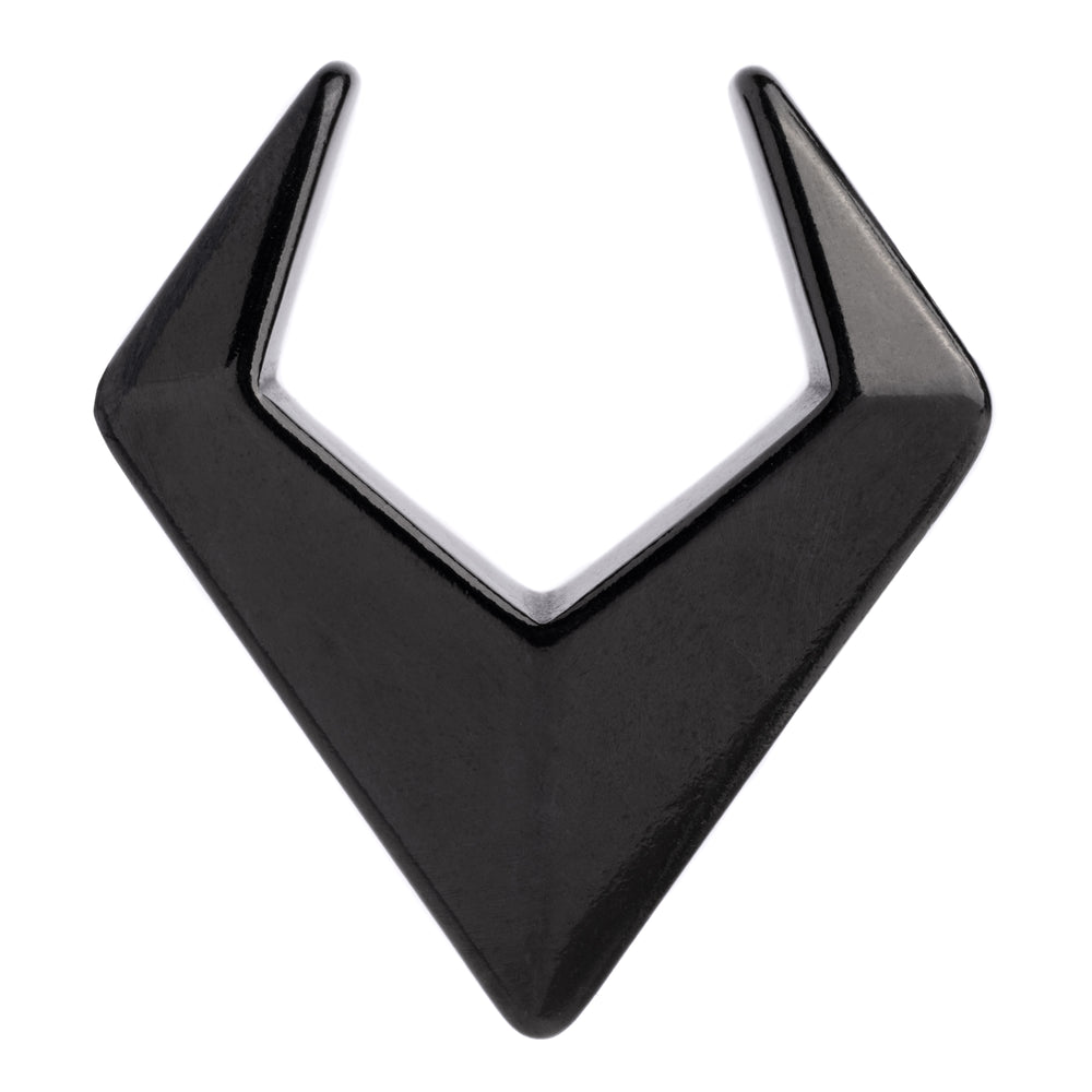 Schwarzer Triangle Saddle Plug/Tunnel/Gauge