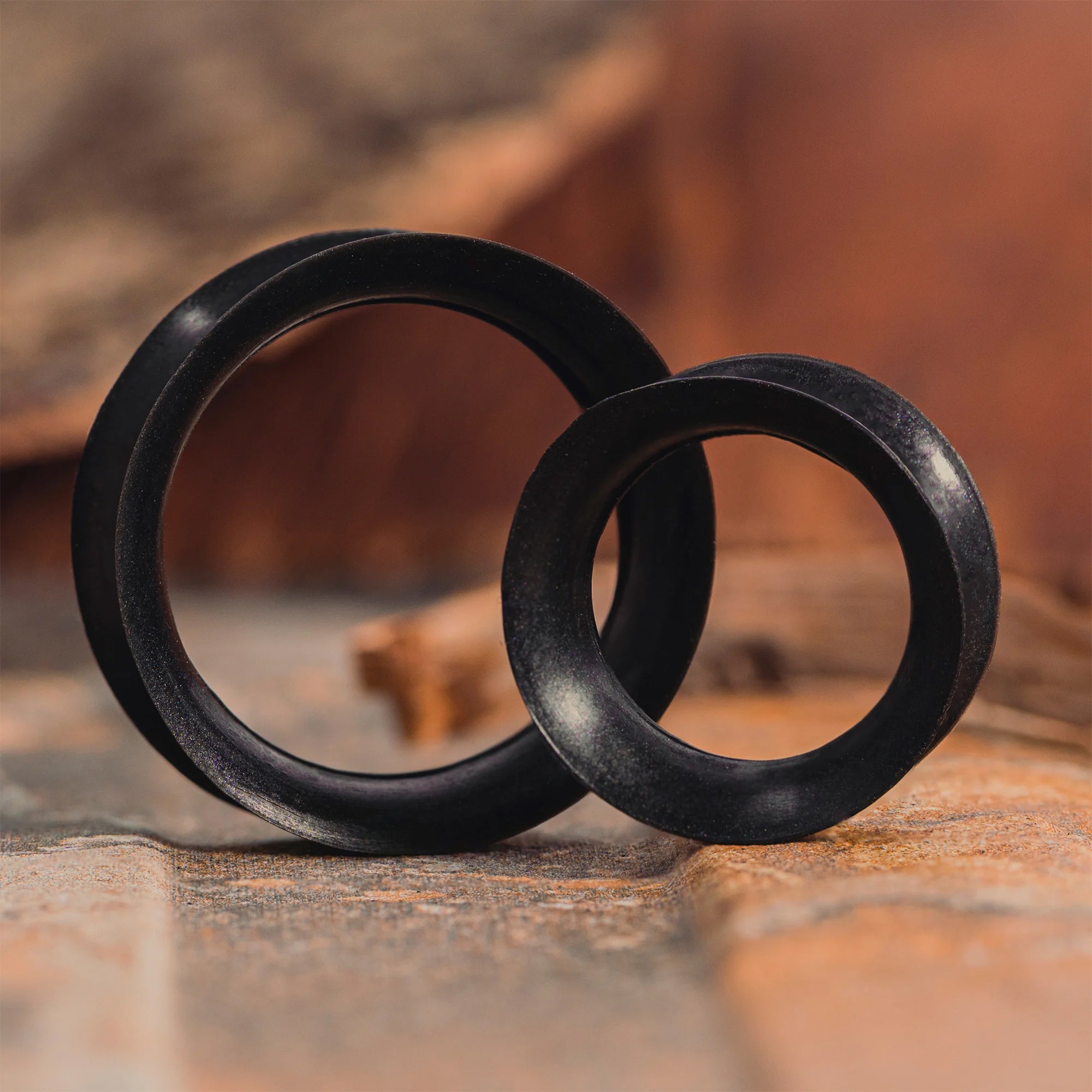 Black Eyelet Silicone Ear Tunnel