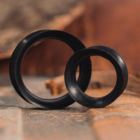 Tunnel d'oreille en silicone à œillet noir