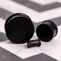 Solider schwarzer Silikon-Ohr Stretching Plug / Gauge