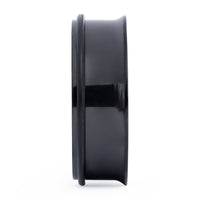 Black Stainless Steel Single Flare Tunnel / Plug / Gauge