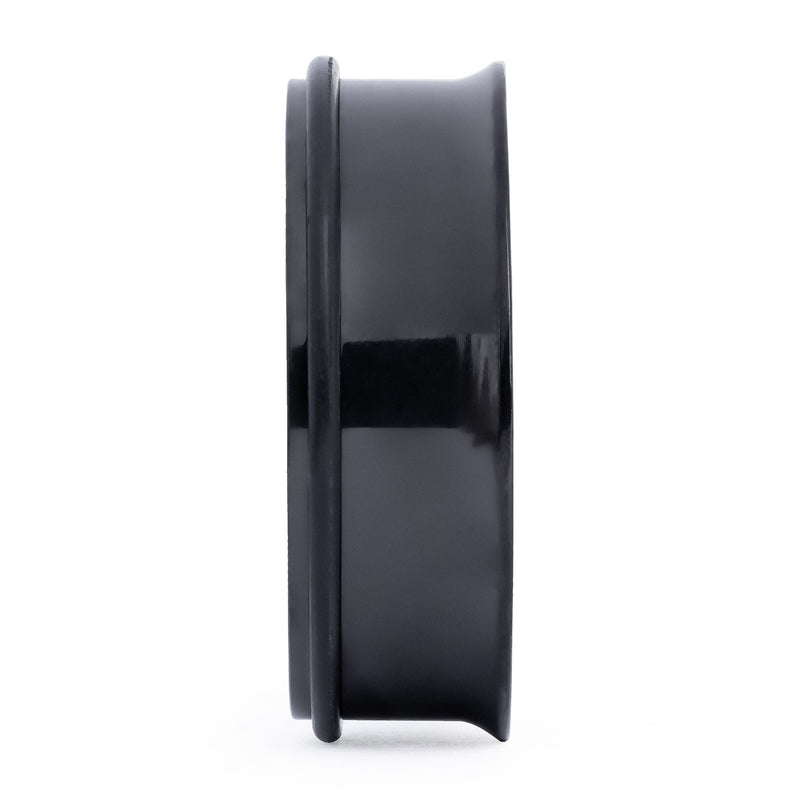 Black Stainless Steel Single Flare Tunnel / Plug / Gauge
