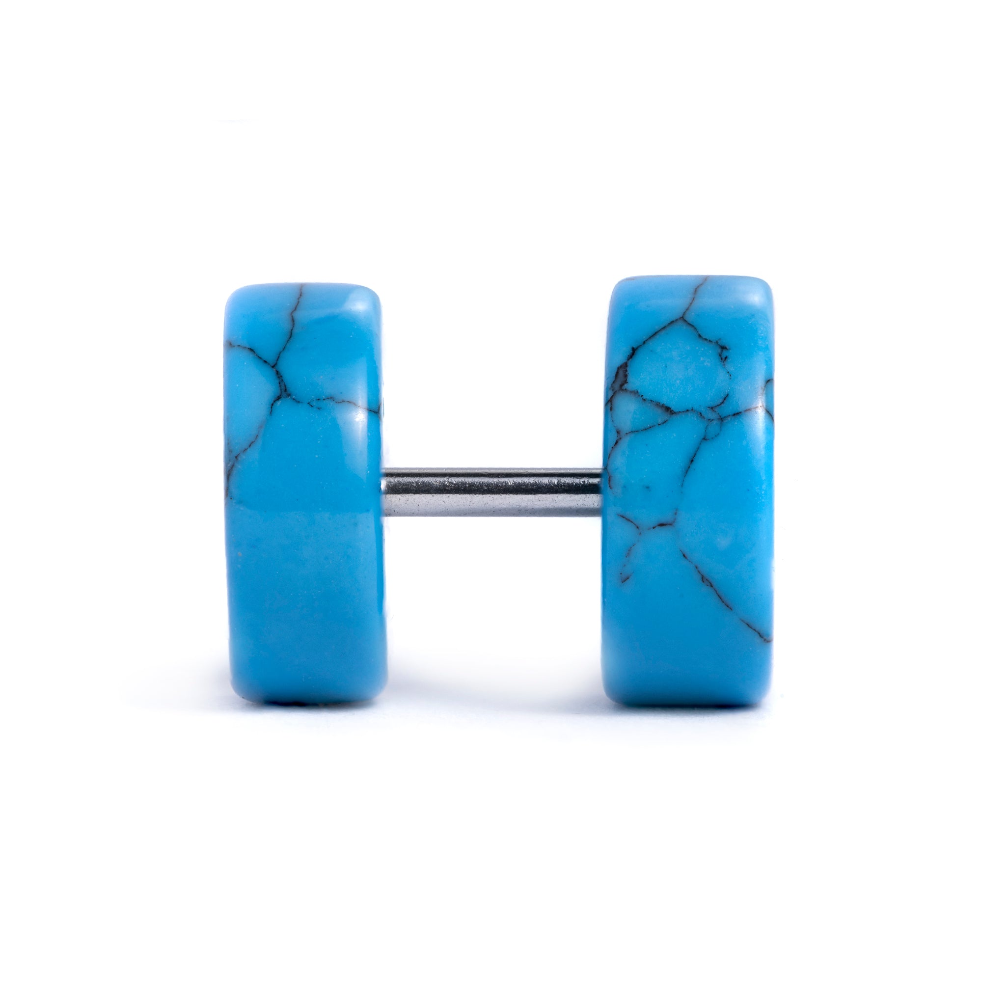 Blue Howlite Fake Ear Gauge – Custom Plugs