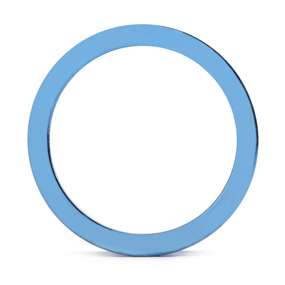 Blue Screwback Stainless Steel Tunnel - Metal Ear Plugs in 6mm (2g) - 30mm (1.18") Gauge Sizes