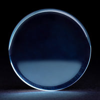 Plug / Gauge en verre double évasé irisé bleu et vert