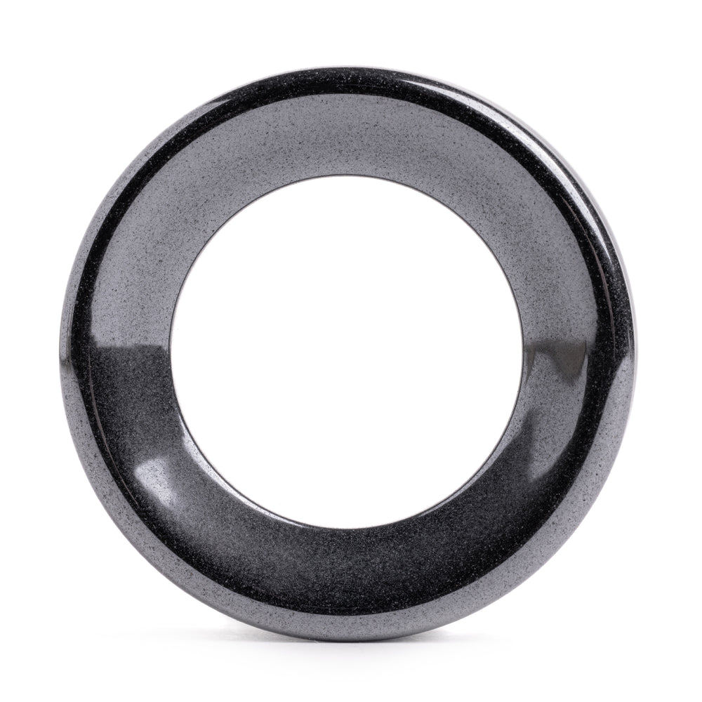 Concave Hematite Double Flare Tunnel / Plug / Gauge - Double Flare Stone Ear Plugs / Gauges in 6mm (2g) - 30mm (1.18")