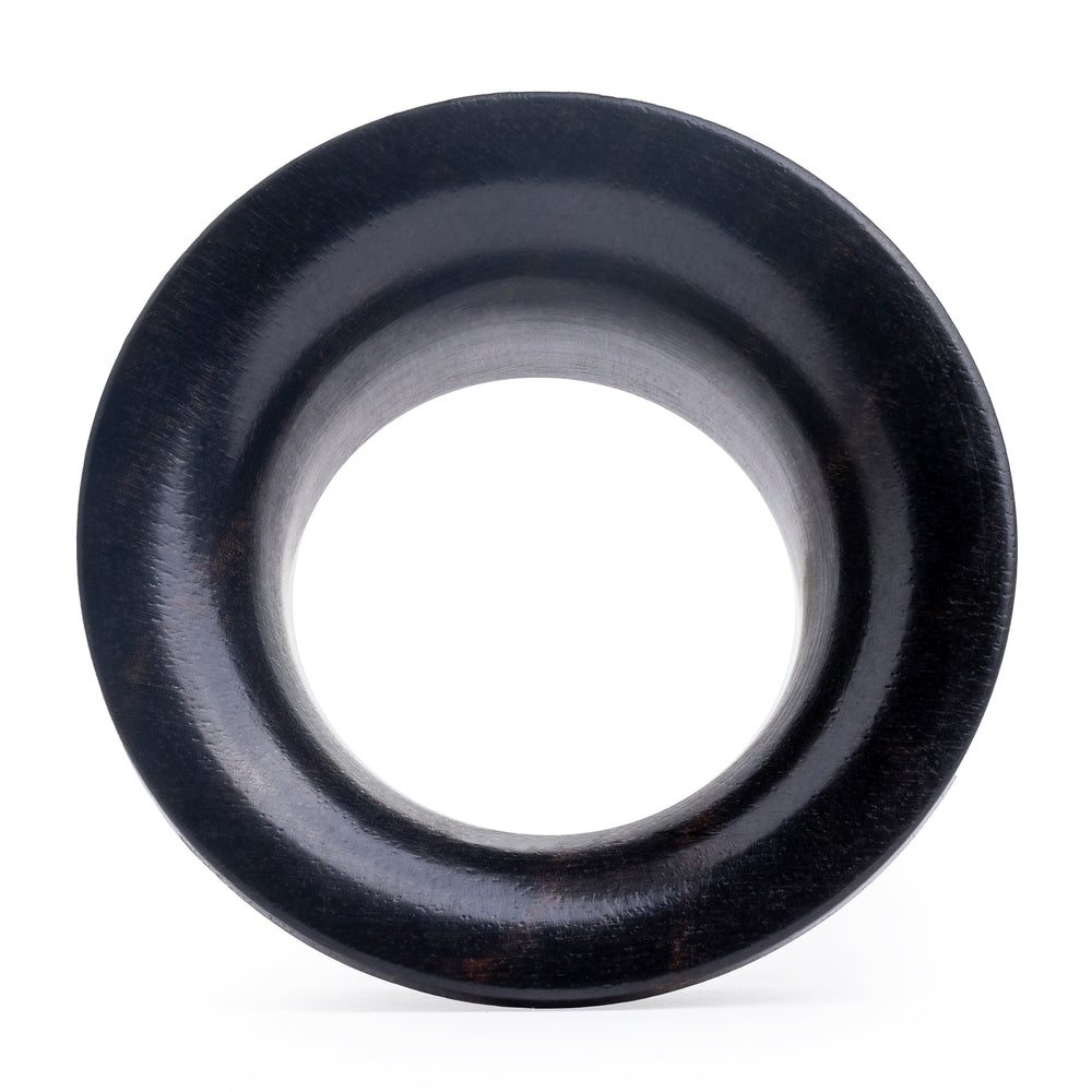 Ebony Single Flare Wood Tunnel - Single Flare Wooden Tunnel Ear Plugs / Gauges in 10mm (00g) - 30mm - (1.18")