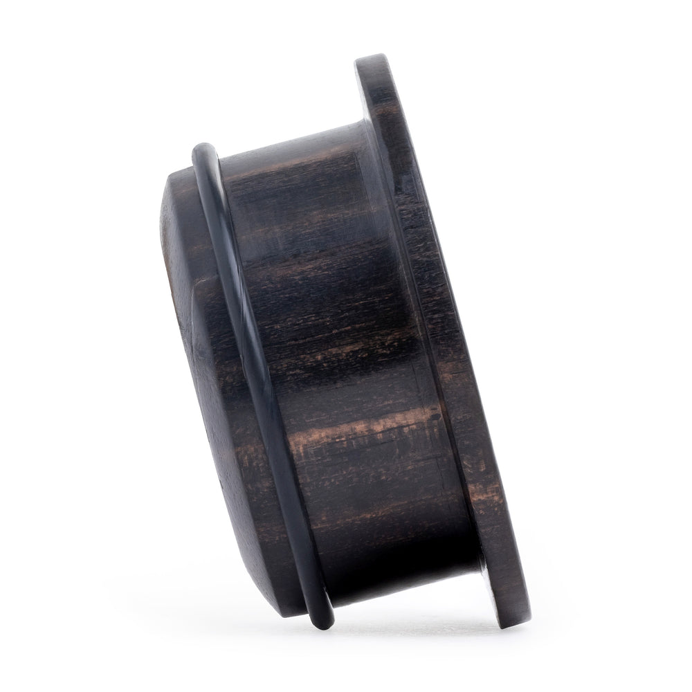Ebony Single Flare Wood Tunnel - Single Flare Wooden Tunnel Ear Plugs / Gauges in 10mm (00g) - 30mm - (1.18")