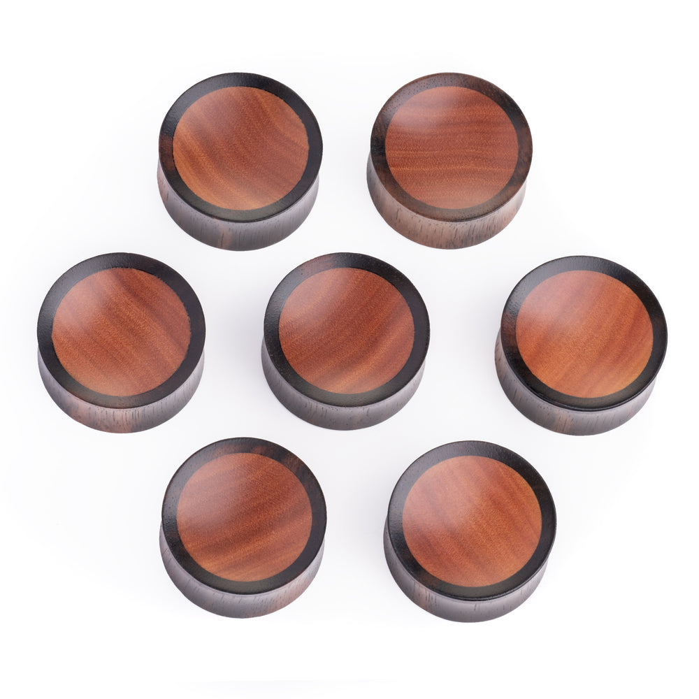 Ebony- und Saba-Holz Plugs für gedehnte Ohren
