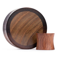 Plug / Gauge d'oreille en bois d'ébène et de teck