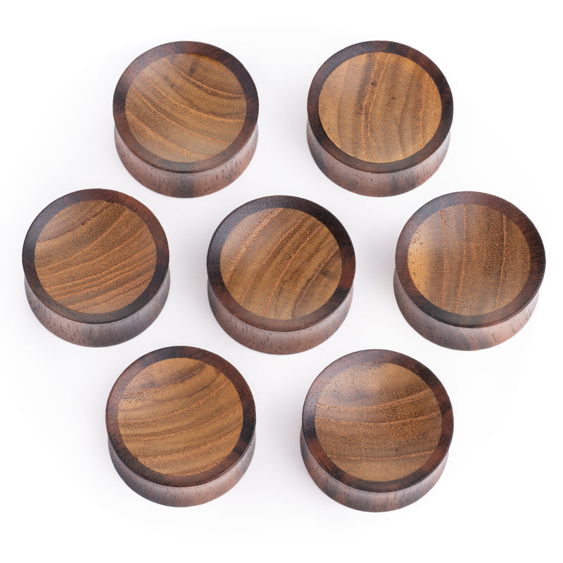 Plug / Gauge d'oreille en bois d'ébène et de teck