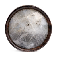 Plug / Gauge d'oreille en bois d'ébène, incrustation de pierre de labradorite à facettes
