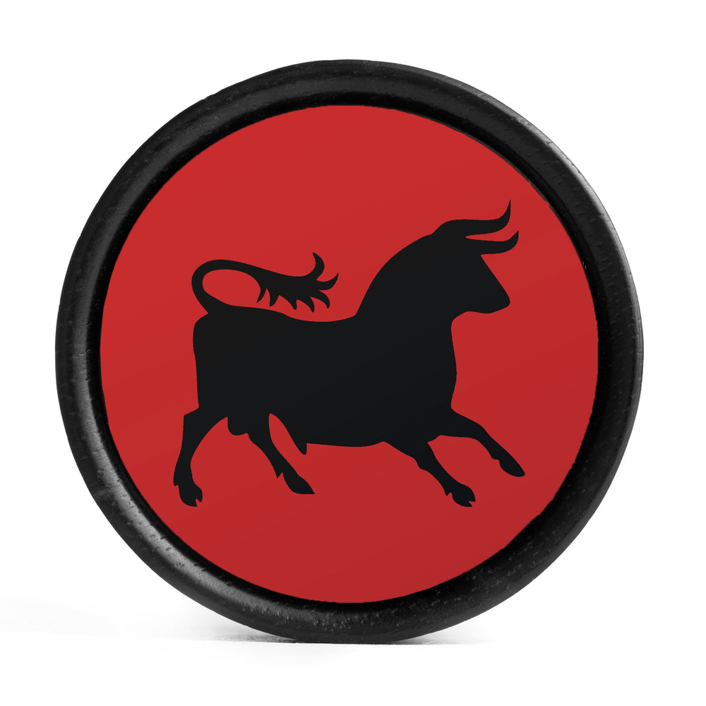 Caesars Legion Logo Plug / Tunnel - Schwarz & Rot Einlage Ebenholz | Konvexer Doppel-Flare