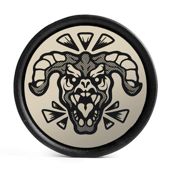 Deathclaw Plug / Gauge - Elfenbein & Schwarz Einlage Ebenholz | Konvexer Doppel-Flare